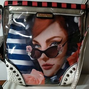 Clear, bag with removable pouch bag with 34" adjustable strap